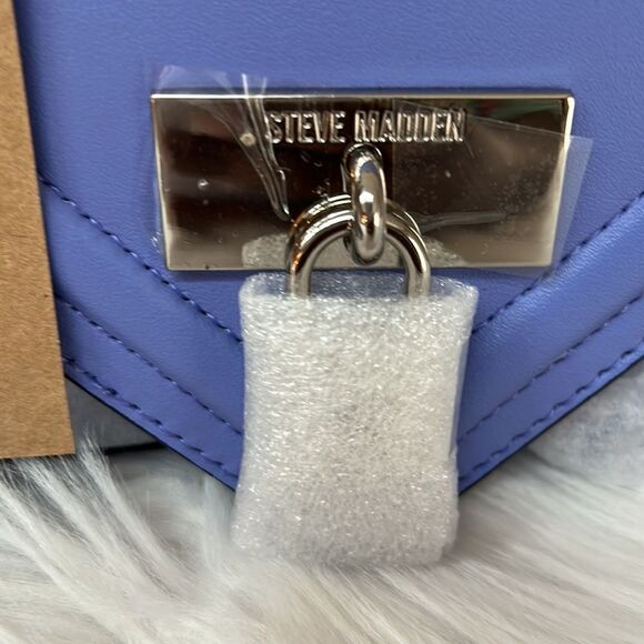 NWT Steve Madden (Ginevra) Lock/Satchel Crossbody - Purple - Picture 7 of 12